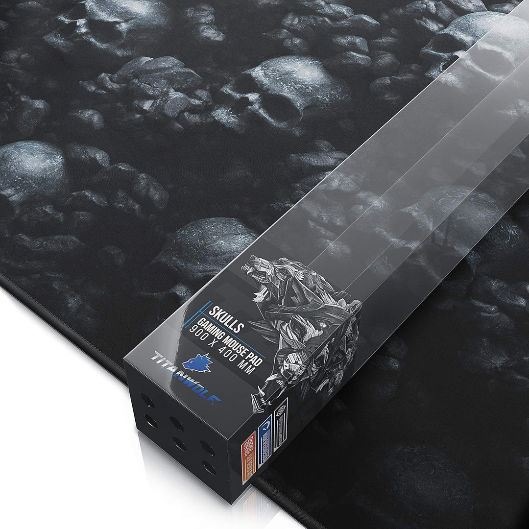 TITANWOLF - XXL Mauspad Gaming Titanwolf 900 x 400mm - XXL Mousepad gross Motiv - Tischunterlage Lar