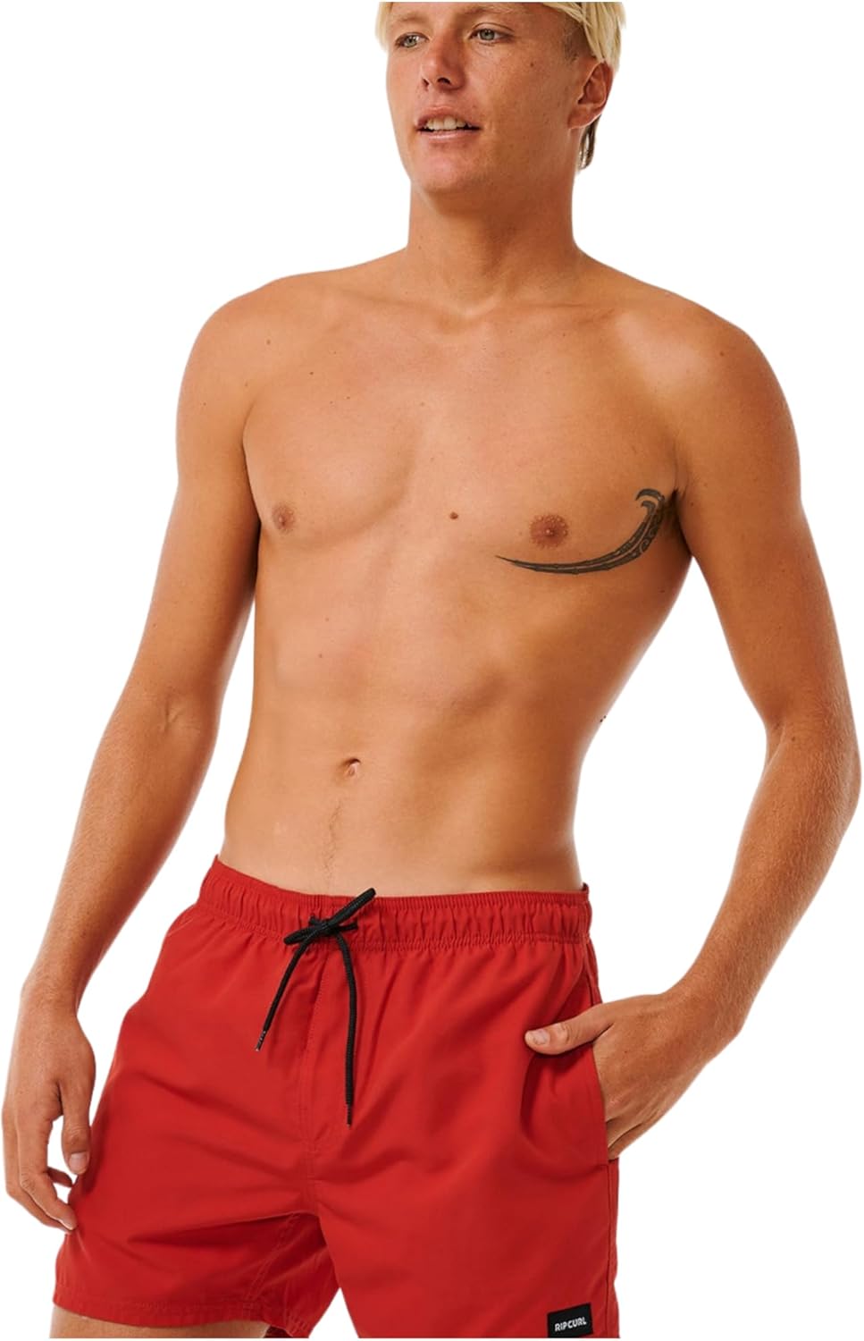 Rip Curl Offset 15 Volley,Herren,Volleyshort,Badeshort,Hose,Schnürung,Gummizug im Bund,Mood 3XL Rot,