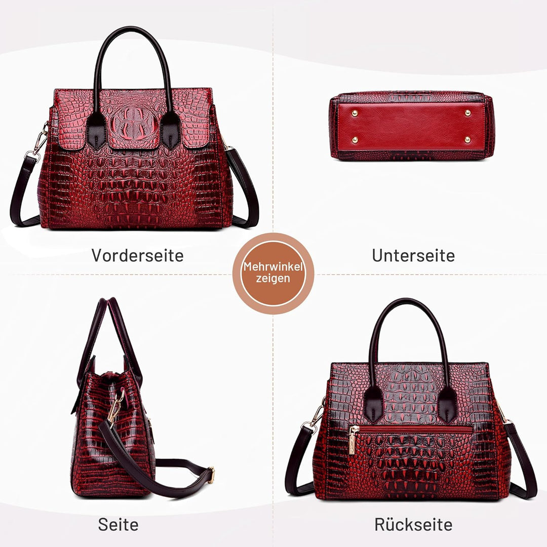 DIRRONA Elegant Damen Umhängetasche Retro Handtasche Casual Reise Schultertasche Gross Kapazität Umh
