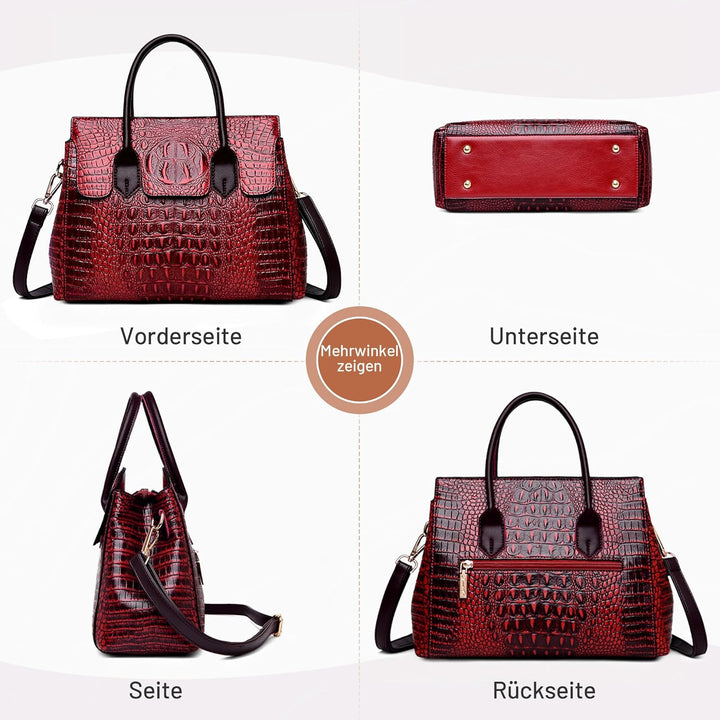DIRRONA Elegant Damen Umhängetasche Retro Handtasche Casual Reise Schultertasche Gross Kapazität Umh