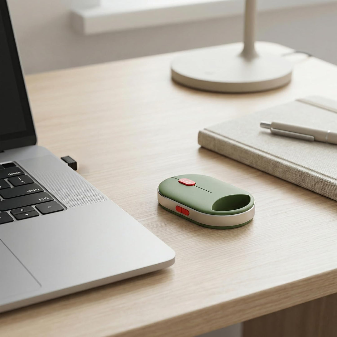 CSL - Wireless Maus mini Format – kabellos Bluetooth/Funk 2,4 GHz – Koppelung mit Zwei Geräten zugle