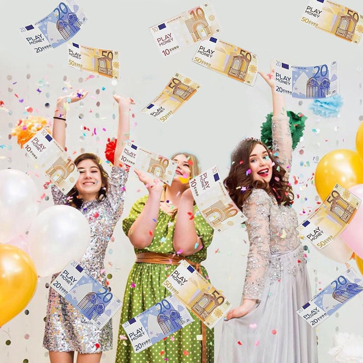 Spielgeld Set, 120 Blätter Spielgeld Euro Scheine Nennwert 10/20/50/100/200/500, Spiel Geld, Geeigne