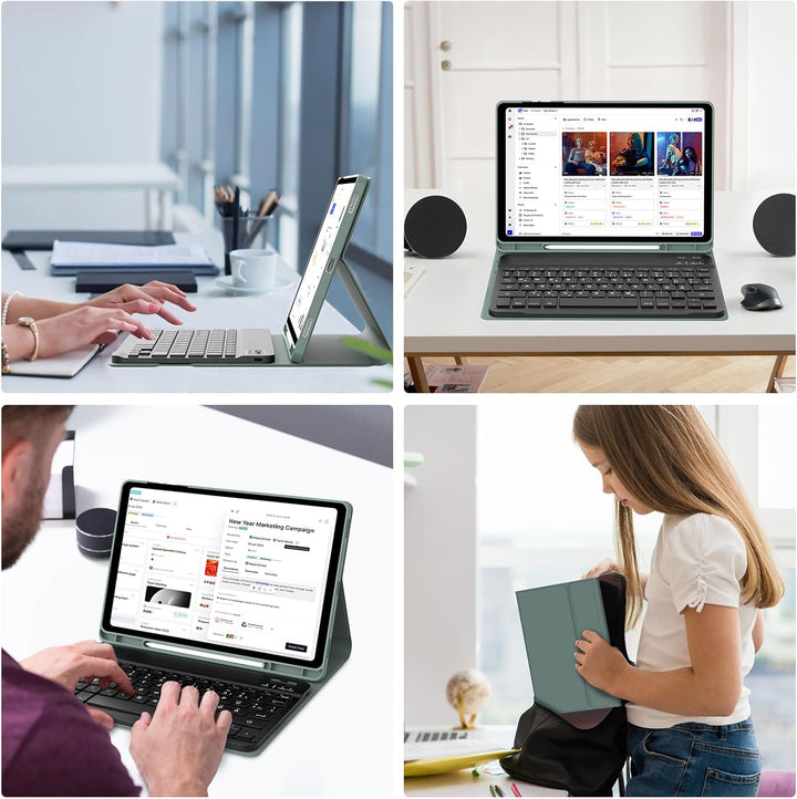 IVEOPPE Tastatur für Samsung Galaxy Tab S9FE/S10FE 10.9", Hülle Tastatur Galaxy Tab S9/S10FE 2025, M