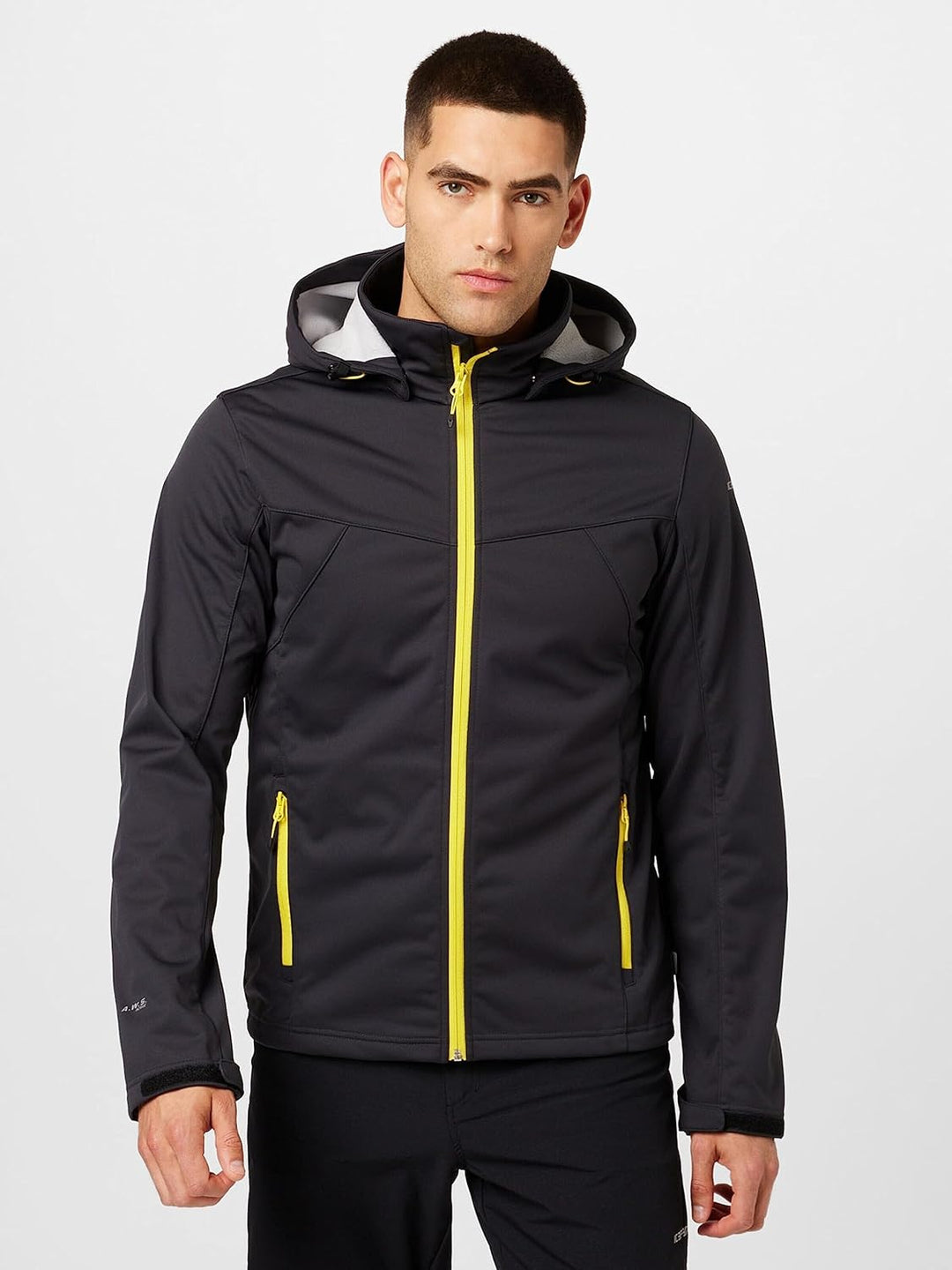 ICEPEAK Herren Outdoorjacke 48 anthrazit/neongelb, 50