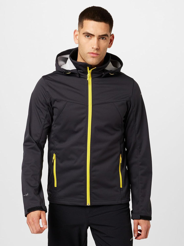 ICEPEAK Herren Outdoorjacke 48 anthrazit/neongelb, 50