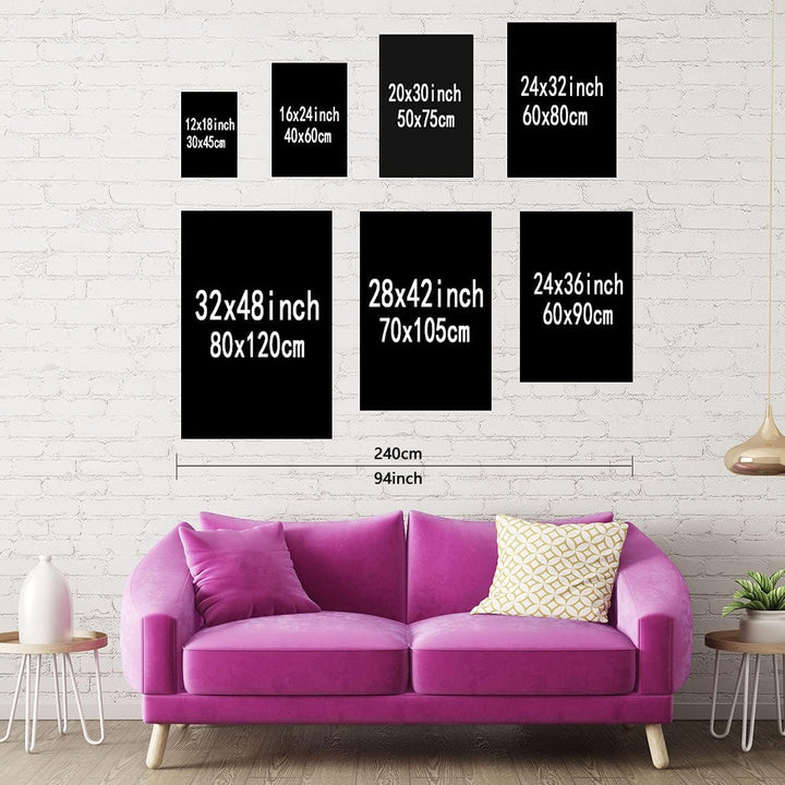 ZHONGYUTONG Audrey Hepburn Leinwandbild mit Rahmen Rosa Lippenstift Wand Gemälde Schwarz Weiss Kunst