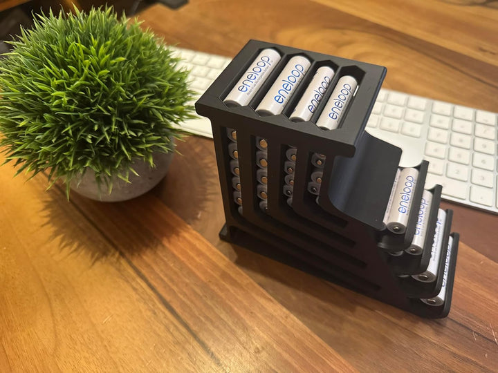 Batterie Aufbewahrungsbox – Batterie Organizer für AA Mignon & AAA Micro – Batteriebox Aufbewahrung