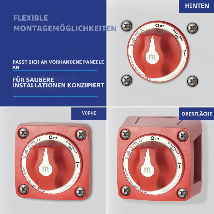 Blue Sea Systems Batterieschalter m-Serie, 300 A, An-Aus mit Knauf MULTICOLOR, An-Aus mit Knauf MULT