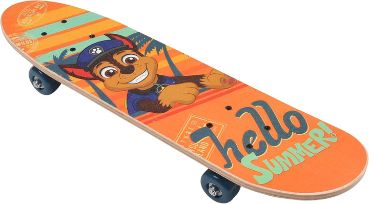 Paw Patrol Chase Holz Skateboard für Jungen 61cm, rutschfestes Brett 20-50kg Mehrfarbig, Mehrfarbig