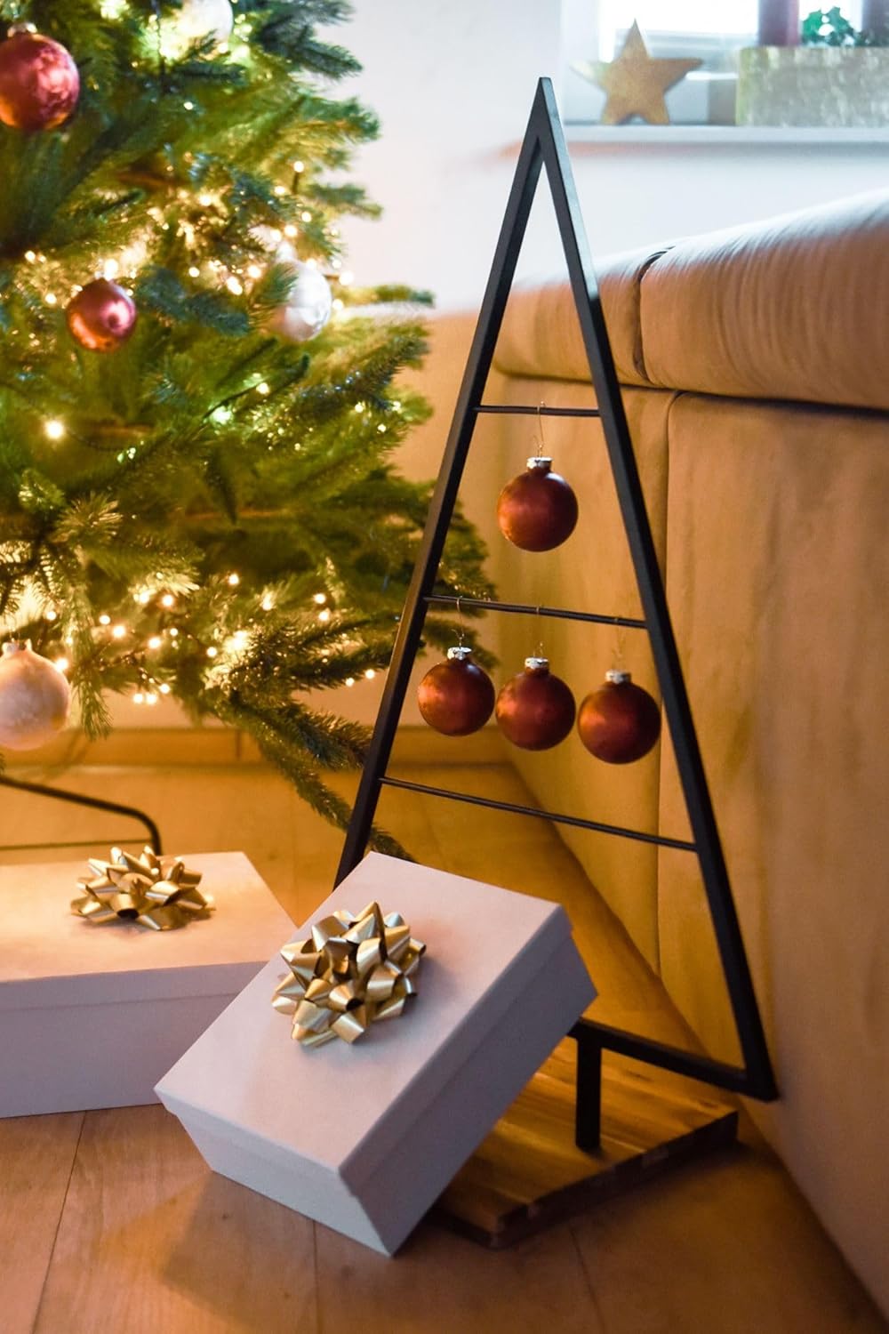 VIVANNO Dekoweihnachtsbaum Weihnachtsbaum Tanne Tannenbaum Weihnachtsdeko Noel, Schwarz (78x45x20 cm