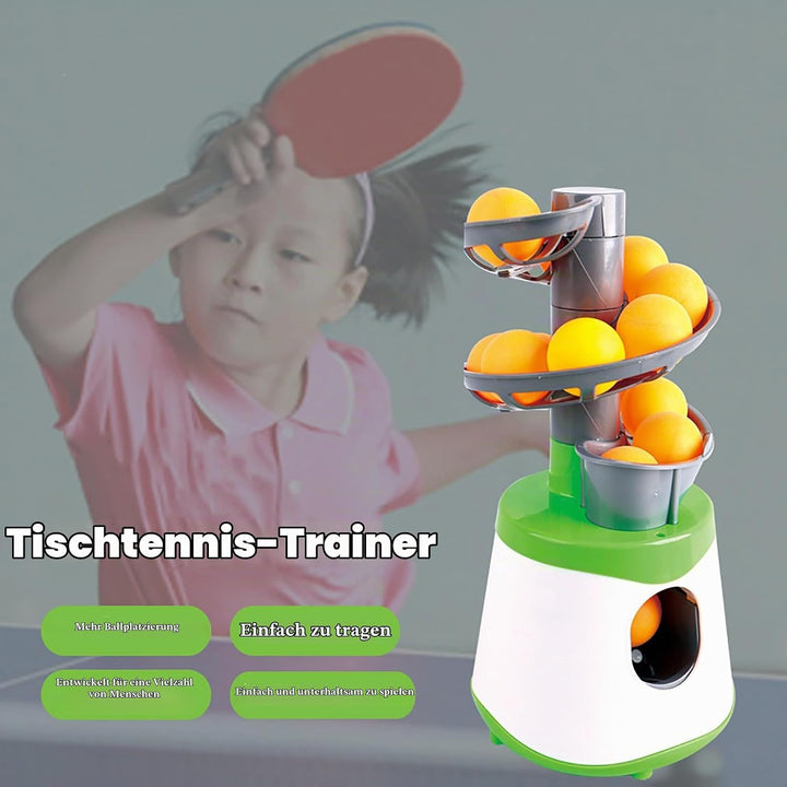 Fydun Tragbarer Bauchmuskel-Tischtennistrainer, Ball-Automatikwerfer, Trainingsmaschine für Kinder,