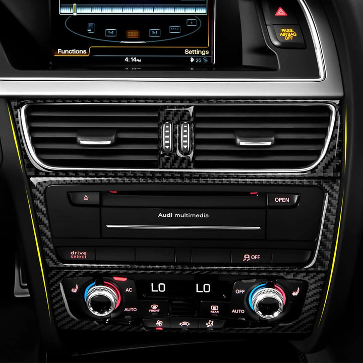 Auto CD Panel Aufkleber Klimaanlage Volume Panel Control Frame Trim Kompatibel mit Audi A4 B8 A5 S4