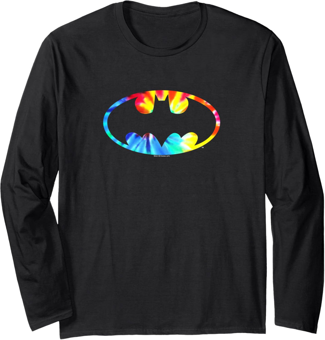 Batman Tie Dye Batman Logo Langarmshirt