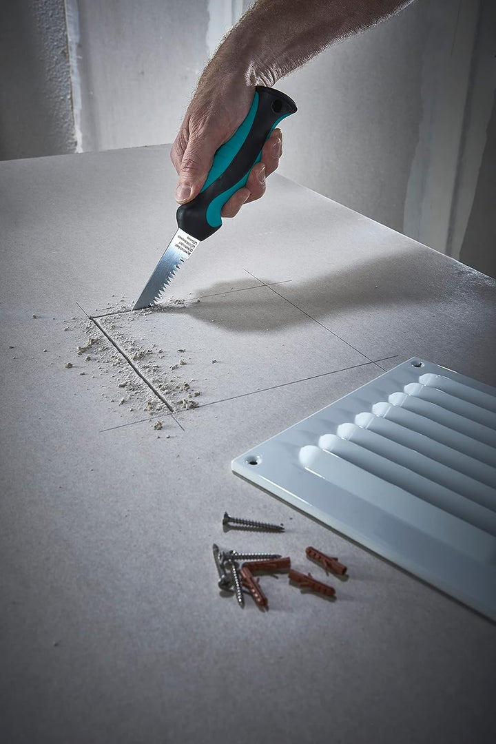 wolfcraft Hand-Stichsäge I 4033000 I Für Ausschnitte in Gipskarton & 3-fach Kantenhobel 4009000 – Tr