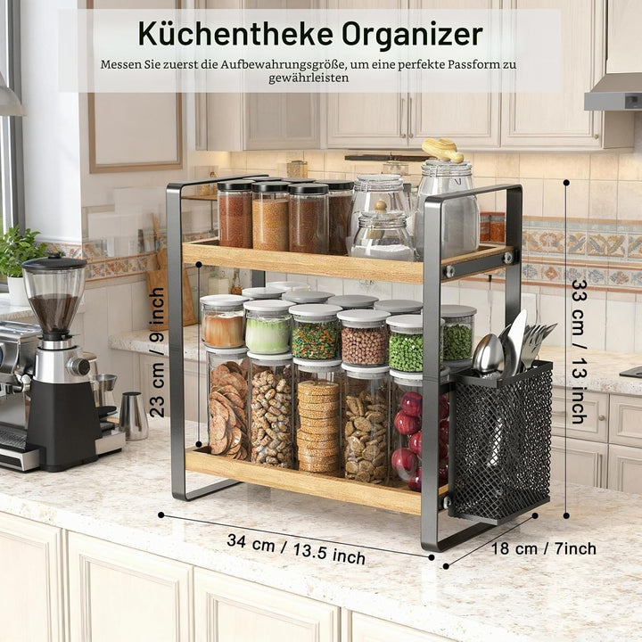 LEMIKKLE Kaffeebar-Zubehör und Kaffeetassenhalter, Küchenorganizer und -aufbewahrung, Gewürzregal-Or