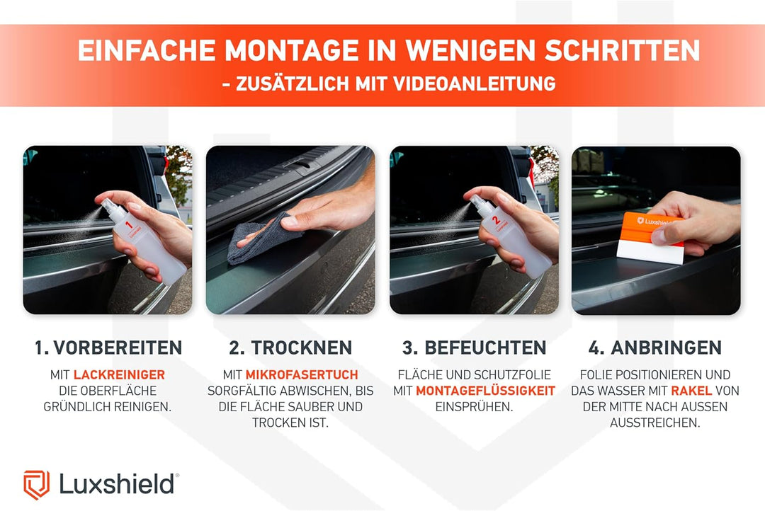 Luxshield Ladekantenschutz Folie für Porsche Cayenne 2 (II) 92A Facelift I 2014-2017 - Stossstangens