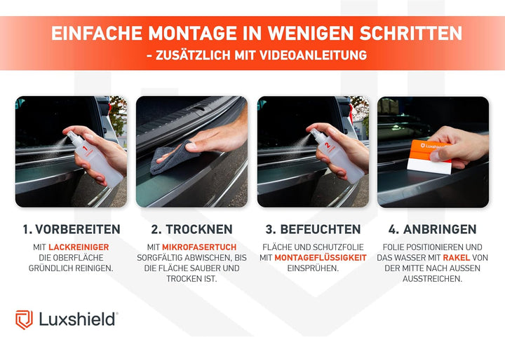Luxshield Ladekantenschutz Folie für Porsche Cayenne 2 (II) 92A Facelift I 2014-2017 - Stossstangens