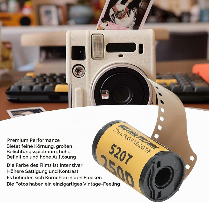 35 Mm Film, Professionelle 200-250 Grad Lichtempfindlichkeit Universal 35 Mm Filmrolle Kamerafilm, H