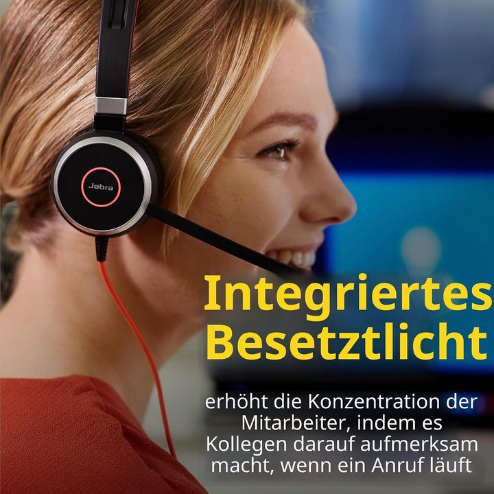 Jabra Evolve 40 MS Mono Headset - Microsoft zertifizierte Kopfhörer für VoIP Softphone mit passivem