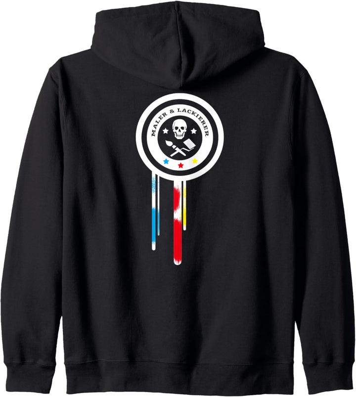Maler Lackierer Malermeister Totenkopf Arbeitsbekleidung Kapuzenjacke