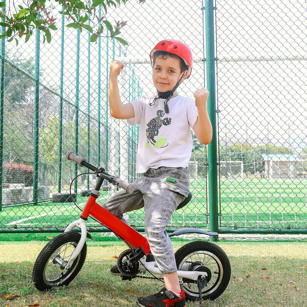 YBIKE Laufrad 2 in1, kinderfahrrad Mit Pedalen, Stossdämpfern, Schutzblechen,12 14 Zoll laufräder Ge