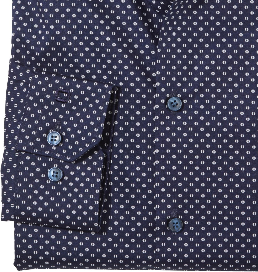 OLYMP Herren Businesshemd Langarm No. Six,Rotationsdruck,super Slim,Urban Kent 40 Marine 18, 40 Mari