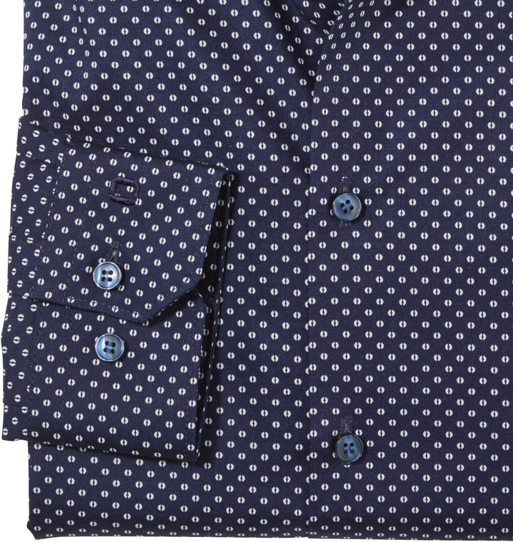 OLYMP Herren Businesshemd Langarm No. Six,Rotationsdruck,super Slim,Urban Kent 40 Marine 18, 40 Mari
