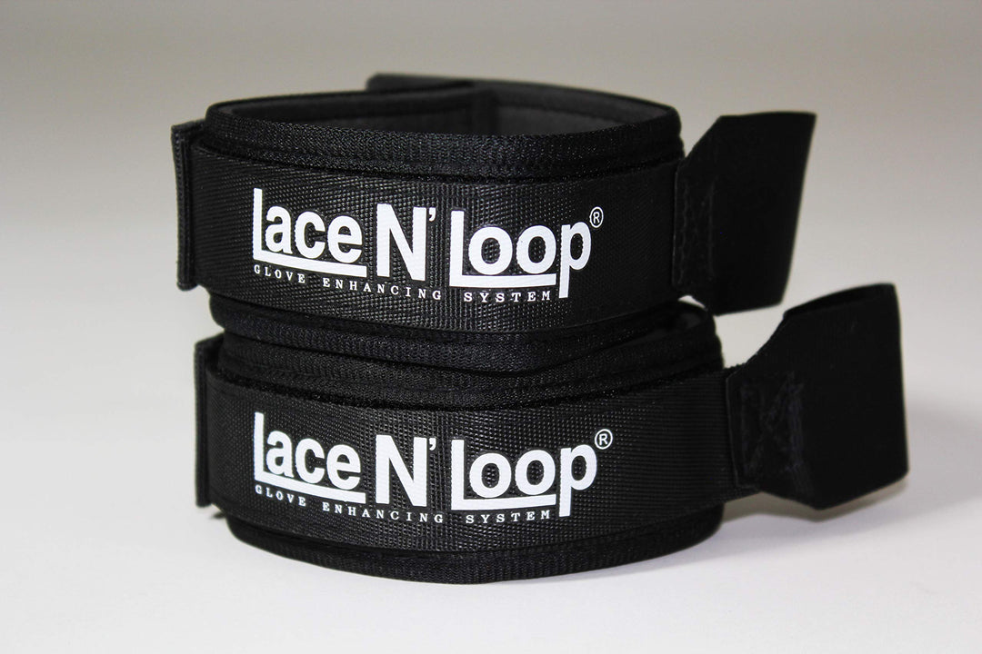 Lace N Loop Straps (Pair) - Lace-Up Boxing Glove Converter Schwarz, Schwarz