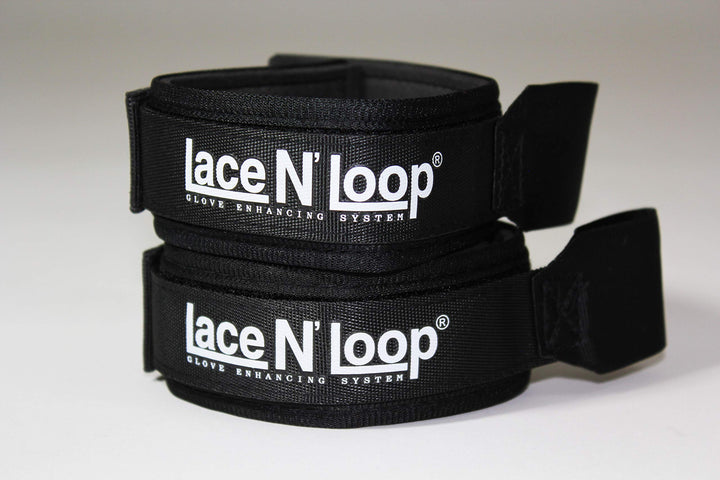 Lace N Loop Straps (Pair) - Lace-Up Boxing Glove Converter Schwarz, Schwarz
