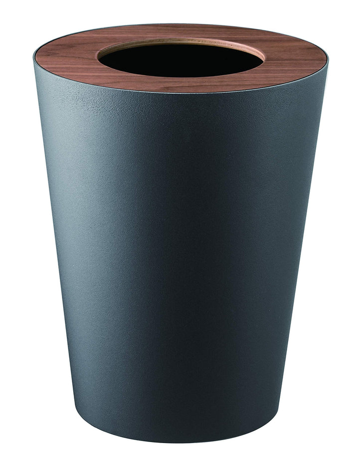 Trash Can Round - Rin - brown Schwarz, Schwarz