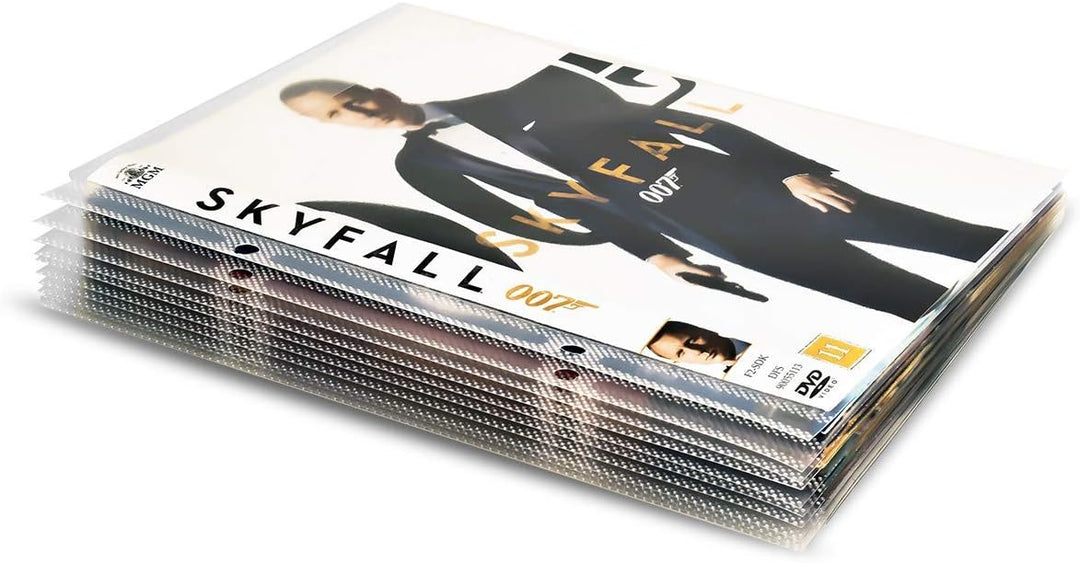 3L Fr 10282 – DVD-Hüllen, perforiert, transparent, mit Klappe, zum Aufbewahren von DVD-Scheiben – 10