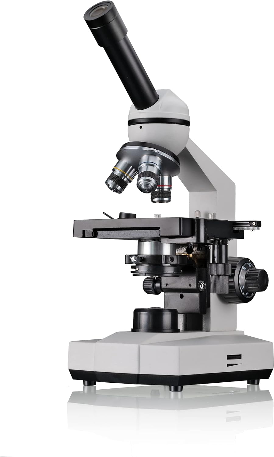 Bresser biologisches Durchlicht-Mikroskop, Erudit Basic Mono 40x-400x, Grob- und Feinfokussierung, s