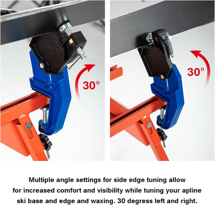 XCMAN Alpine Ski-Schraubstock PRO für Skituning und Wachsen, Winkel und Höhe verstellbar, langlebig