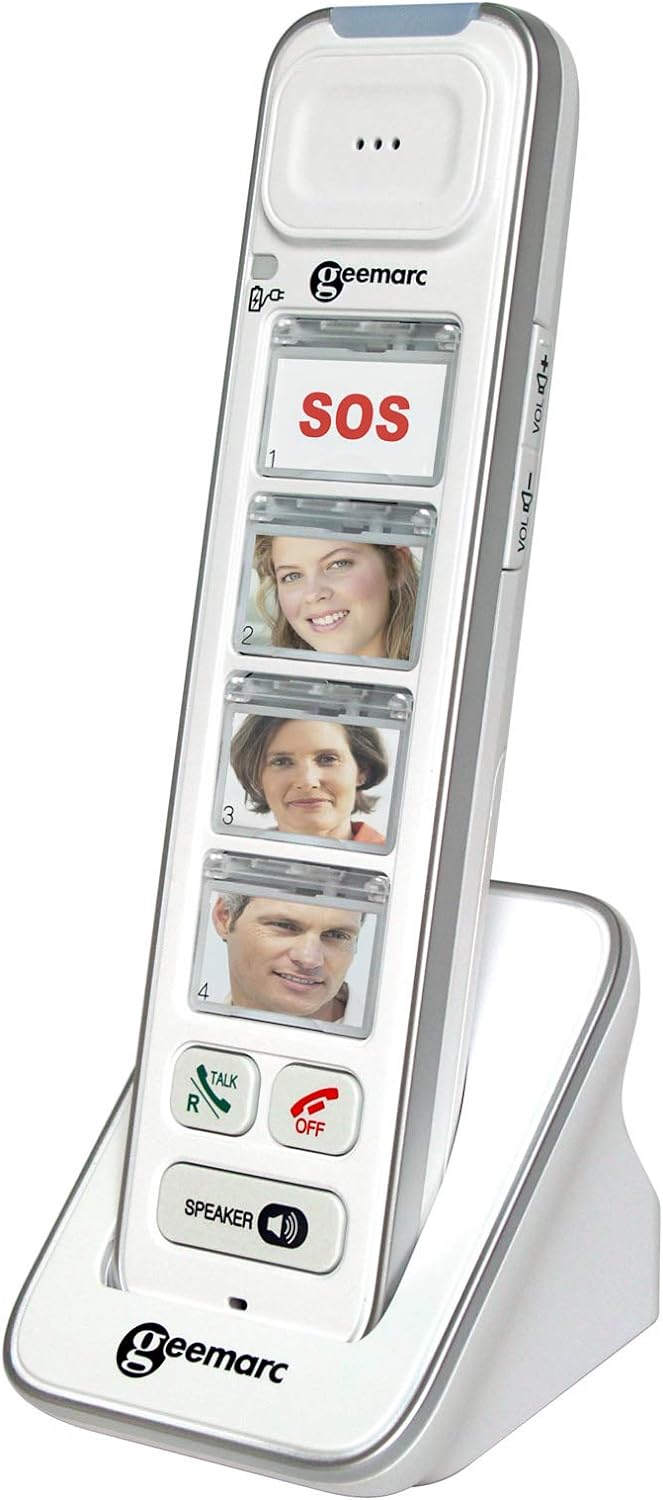 Geemarc AmpliDECT COMBI PHOTO 295 Combo Seniorentelefon schnurgebunden (+Anrufbeantworter+ ) und Zus