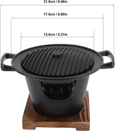 Holzkohlegrill, Mini BBQ Grill, 21,5 x 17,5 x 13,5 cm Smokeless Kleine Tragbar Holzkohle Tischgrill