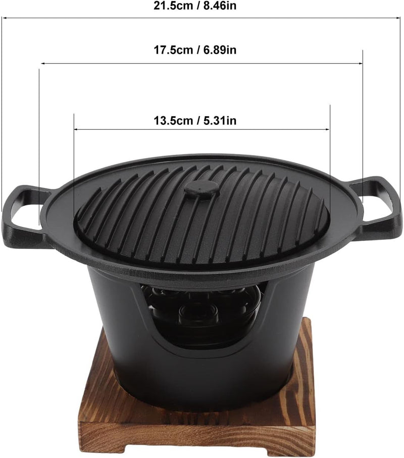 Holzkohlegrill, Mini BBQ Grill, 21,5 x 17,5 x 13,5 cm Smokeless Kleine Tragbar Holzkohle Tischgrill
