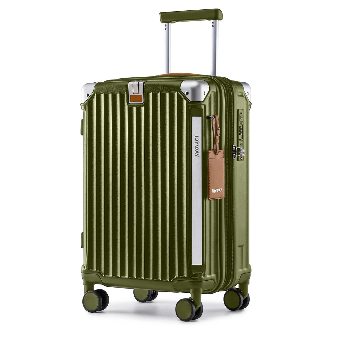 Joyway Koffer Trolley Reisekoffer von ABS Hartschalen Trolley mit Getränkehalter und 4 Rollen TSA Sc