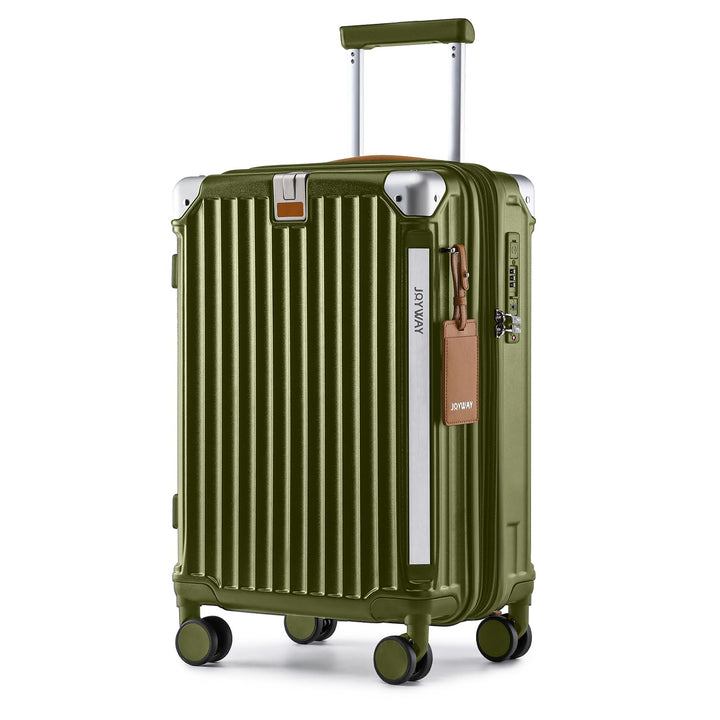 Joyway Koffer Trolley Reisekoffer von ABS Hartschalen Trolley mit Getränkehalter und 4 Rollen TSA Sc