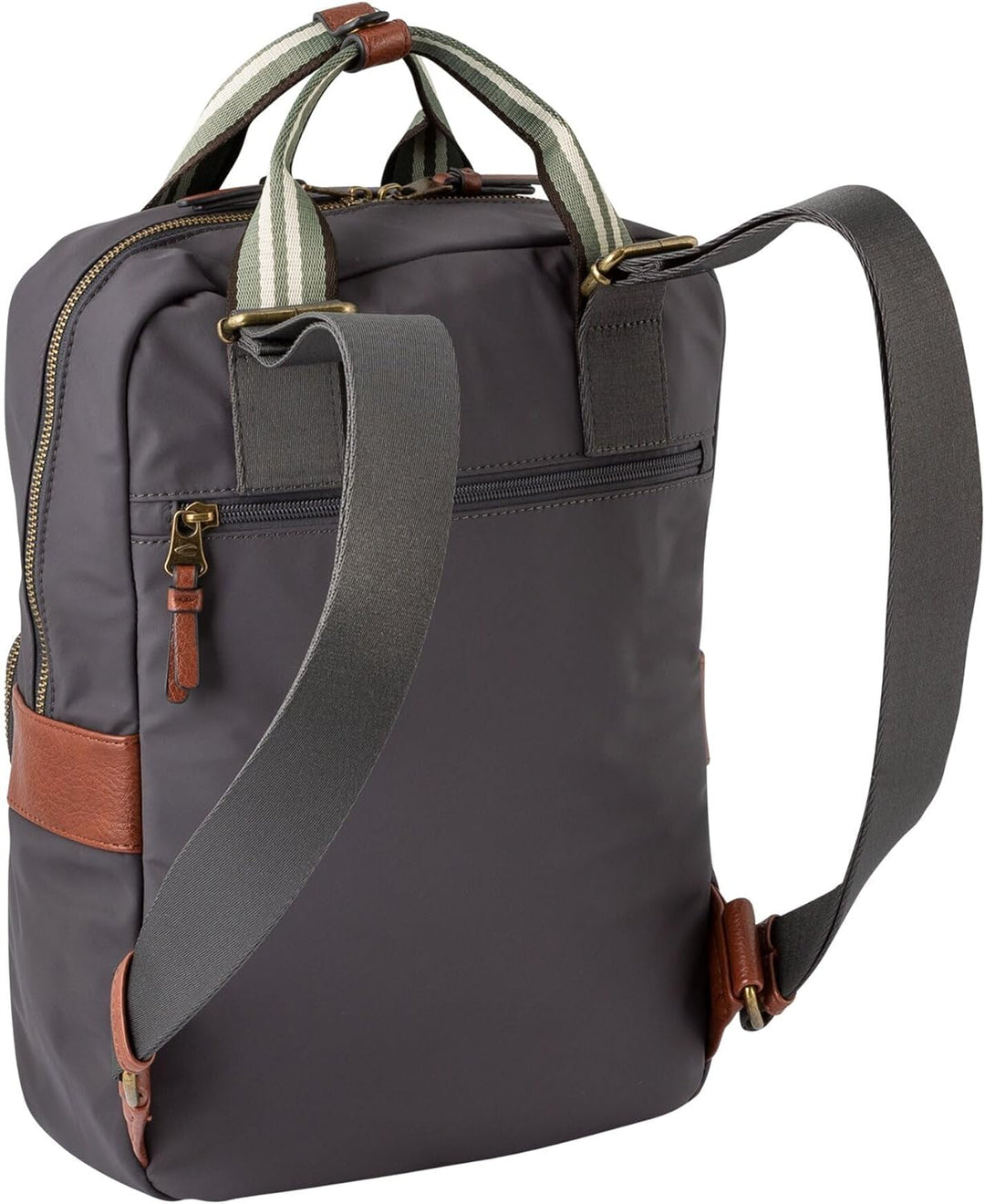 camel active Damen Bags Bari Rucksack Backpack, 14 L Grün Dark Grey, Dark Grey
