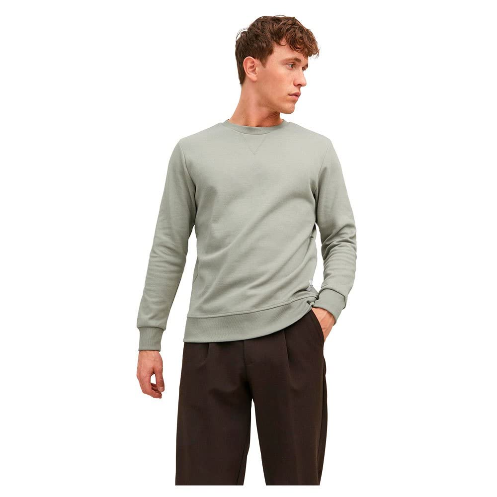 Jack & Jones Herren Jack & Jones Male Sweatshirt Einfarbig Sweatshirt Sweatpullover S Wrought Iron,
