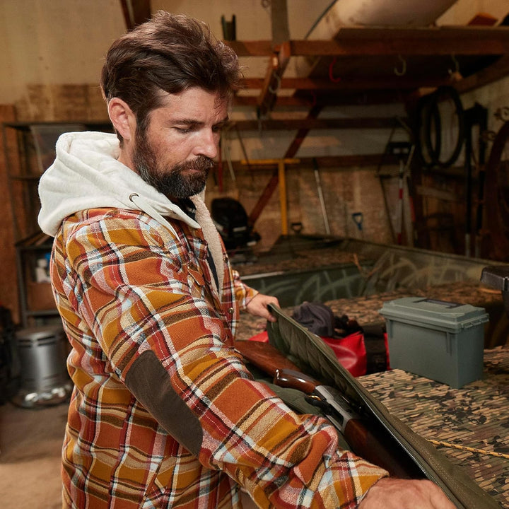 Legendary Whitetails Herren Camp Night Flanell-hemdjacke mit Kapuze und Berber Gefüttert Langärmlig