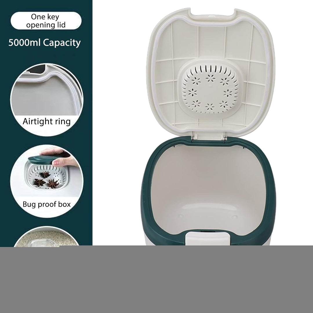 Reisbehälter, Insektensicher, Geruchlos, Luftdicht, Reisbox mit Klarem Fenster für Getreide, Zucker,