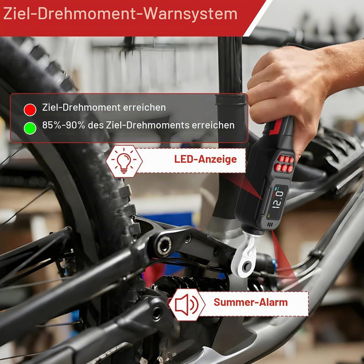 VANPO Digitaler Drehmomentschlüssel 1/4 Zoll(0.6–12 Nm) für Fahrrad &amp; Präzisionsreparaturen,±2% Gena