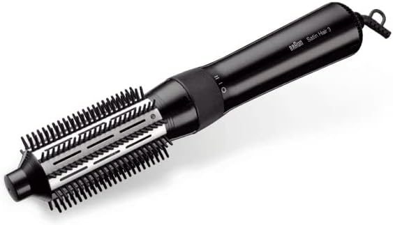 Braun Satin Hair 3 Warmluft-Lockenbürste, inkl. Kamm- und Bürstenaufsatz, AS 330, schwarz, 1er Pack