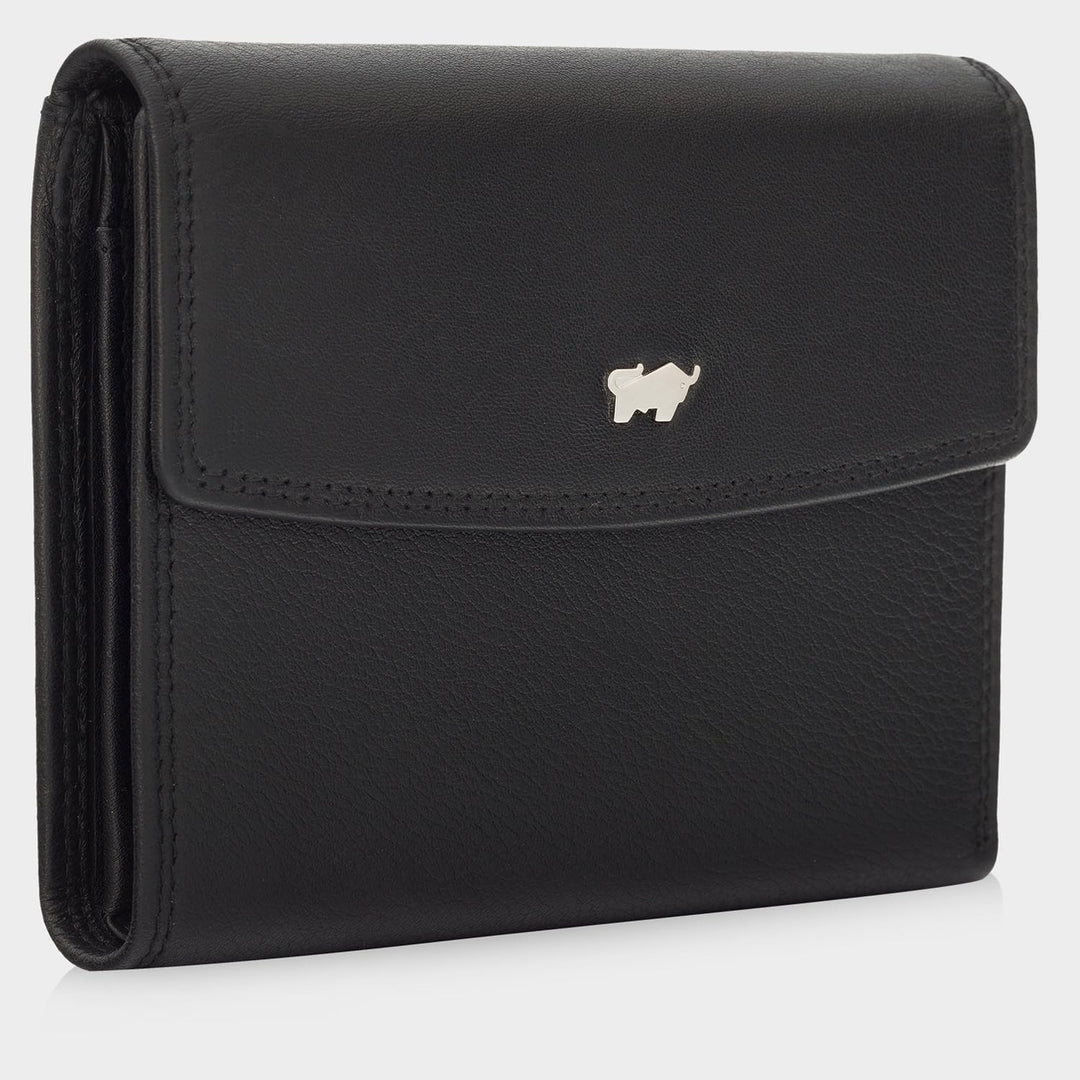 BRAUN BÜFFEL Damen Geldbörse aus echtem Leder Golf 2.0 - mit Druckknopf - Portemonnaie für Frauen -
