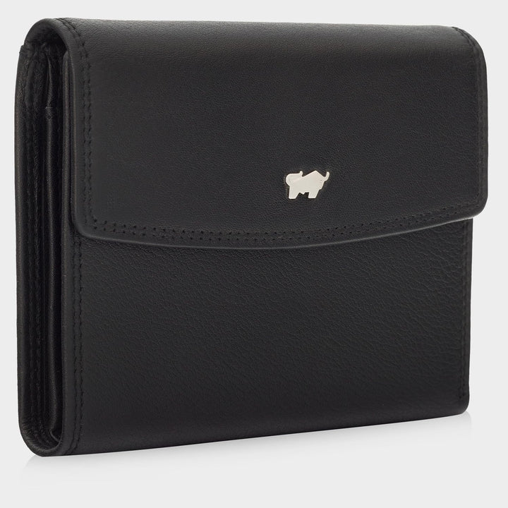 BRAUN BÜFFEL Damen Geldbörse aus echtem Leder Golf 2.0 - mit Druckknopf - Portemonnaie für Frauen -