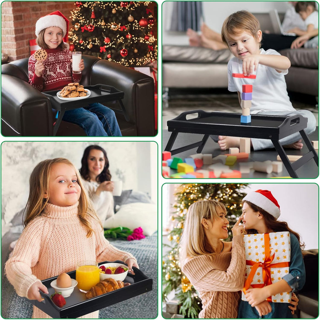 Betttablett, zusammenklappbare Beine mit Griffen, Frühstückstablett für Sofa, Essen, Zeichnen, Platt