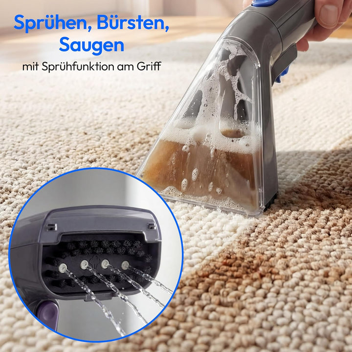 MEDION X10 UC Polsterreiniger Gerät Waschsauger (Nasssauger für Polster Teppiche Autositze, Kaltwass