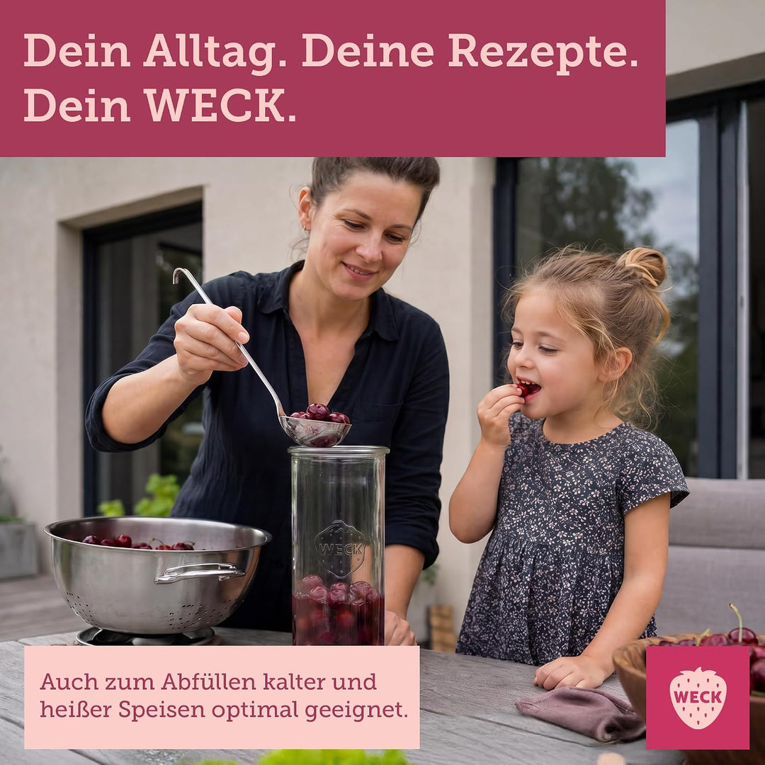 Weck Gläser 900ml – 6er Set mit Deckeln – Sturzform – robuste, stapelbare Vorratsgläser- &amp; Einweckgl
