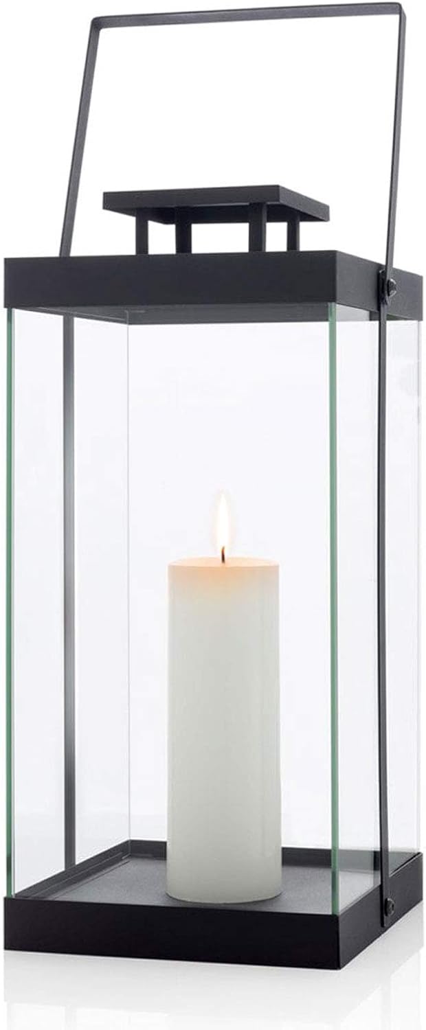 blomus -FINCA- Laterne L aus pulverbeschichtetem Metall, Windlicht, exklusive Optik, modernes Wohnac